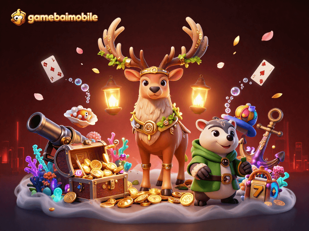 Experience gamebaimobile's thrilling gameplay with a vibrant illustration of a Celtic-themed casino scene.