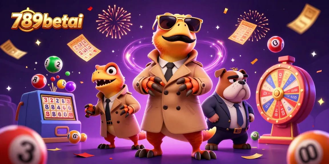 Experience 789betai excitement with raptors in a trench coat at a vibrant casino encounter.