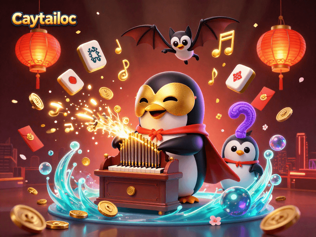 Experience caytailoc slot magic with golden coins and mystical elements in a vibrant casino scene.