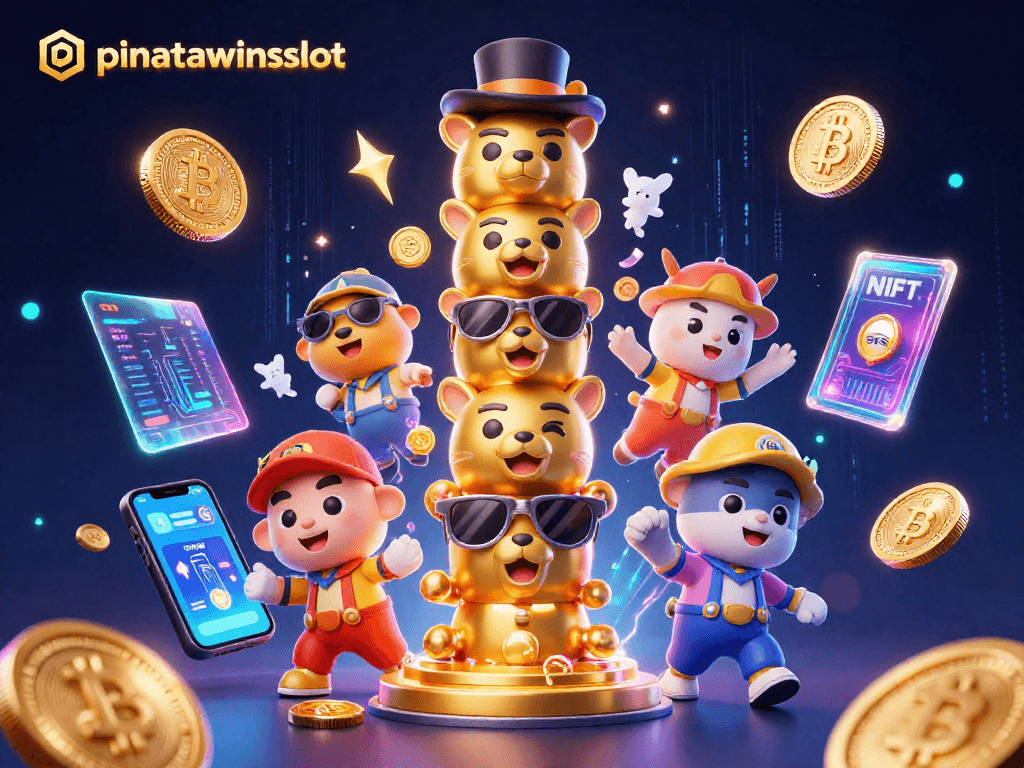 Experience immersive gameplay with pinatawinsslot in this vibrant 3D illustration.