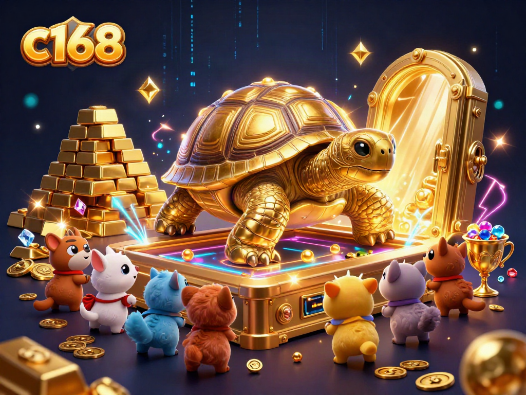 Engage in thrilling gameplay at c168 with a colorful illustration of casino excitement.