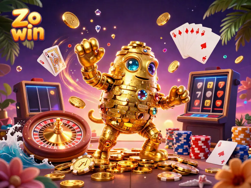 Experience thrilling moments at Zo win with golden golem and cascading coins