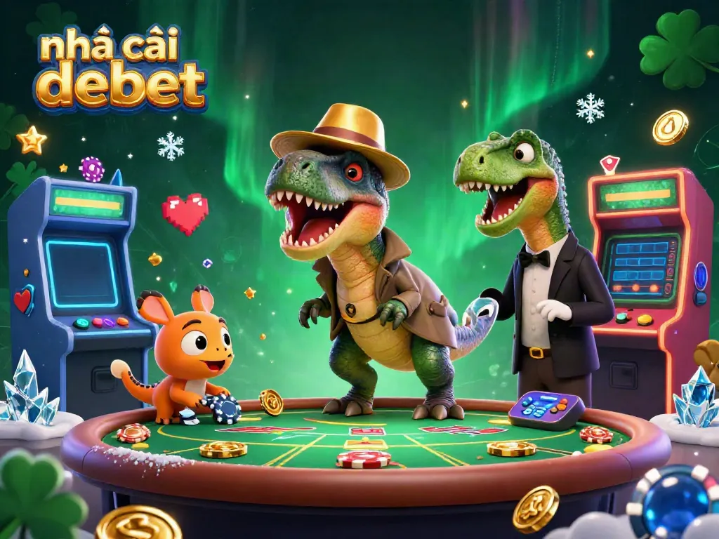 Experience thrilling gameplay at nhà cái debet with a velociraptor card counter in action at an exciting blackjack table.