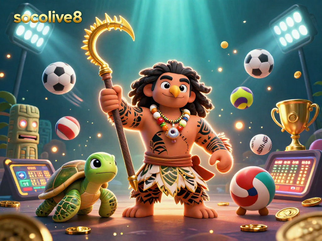 Experience the thrill of socolive8 with dynamic sports elements and vibrant characters.