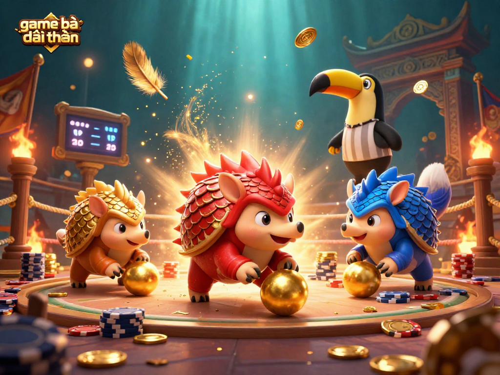 Engage with the game bài đổi thưởng featuring rival pangolins in an explosive casino showdown.