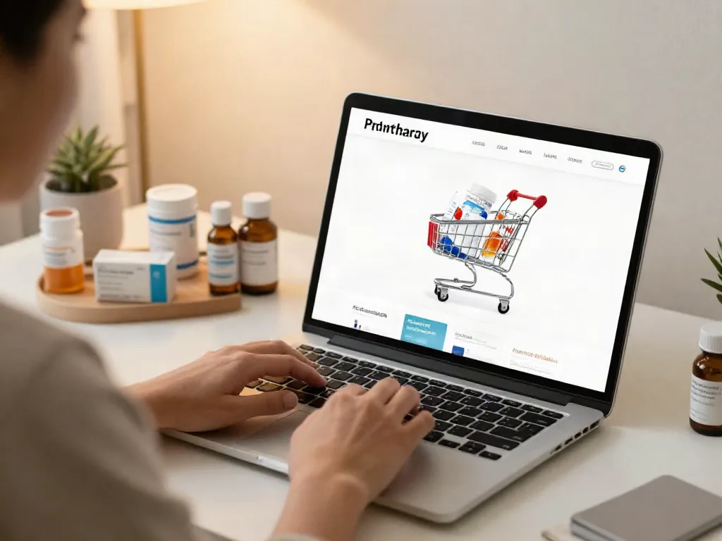 Buy Ritalin online shopping experience with prescription items visible in cart, showcasing best deals and e-commerce platform.