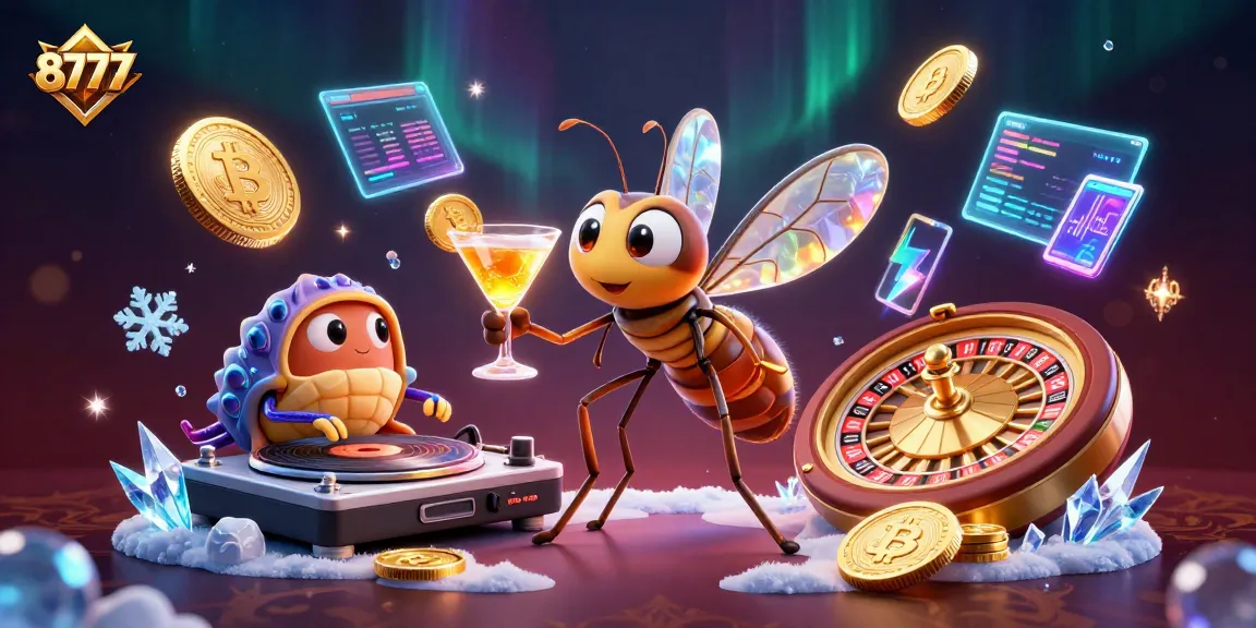 Engage in exciting casino experiences with 8777, featuring vibrant golden roulette and flashy crypto elements.