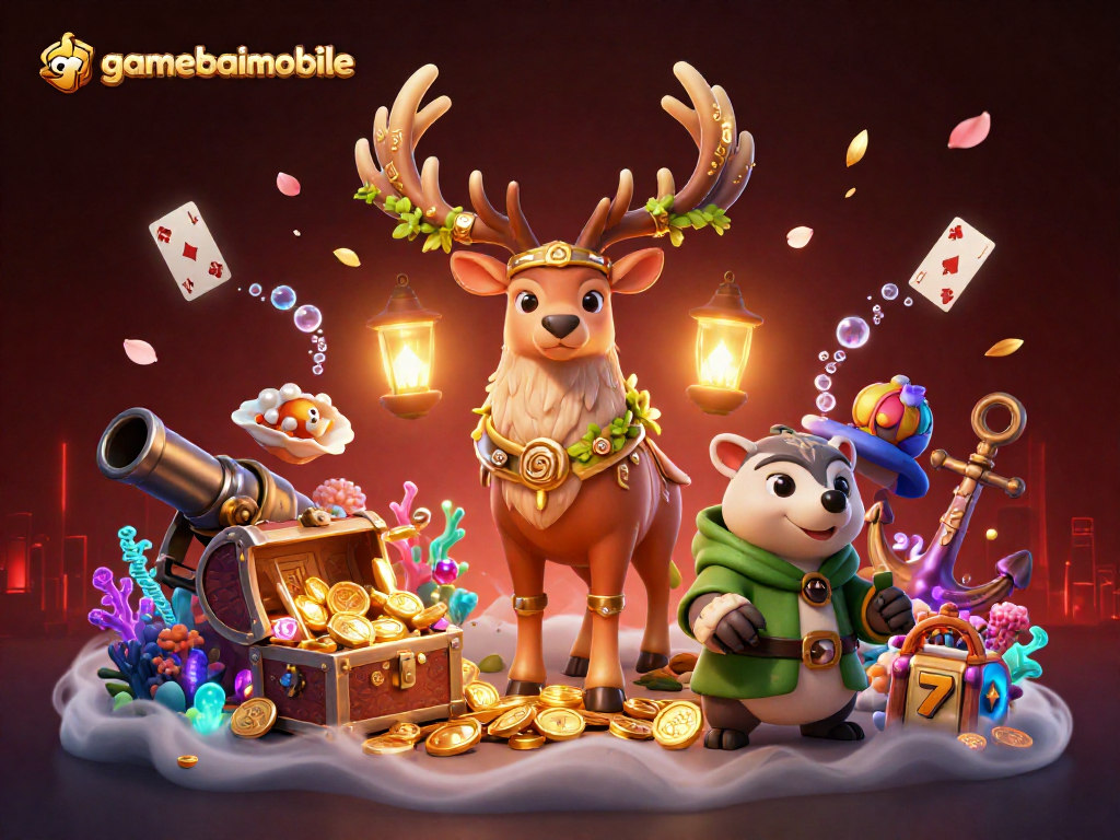 Experience gamebaimobile's thrilling gameplay with a vibrant illustration of a Celtic-themed casino scene.