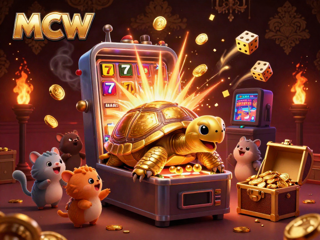 MCW gaming platform illustration showcasing excitement in online betting games with vibrant visuals.