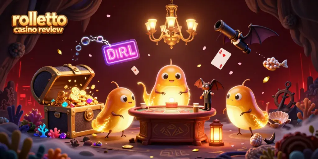 Experience the magical rolletto casino review with glowworms and immersive gaming elements illuminating the scene.