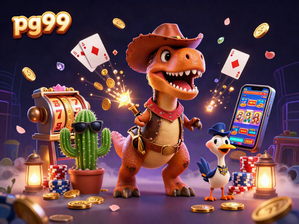 Engage in exciting gameplay with pg99 as colorful slot machines and casino characters come to life.