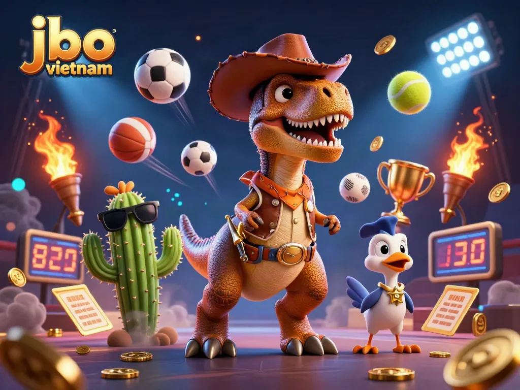 Engage with jbo vietnam in a thrilling 3D cartoon casino adventure featuring vibrant characters and dynamic game elements.