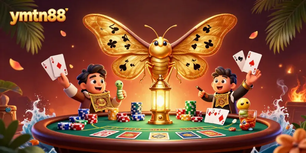 Experience thrilling gameplay at ymtn88 with a vibrant casino scene featuring rich poker elements and enchanting visuals.
