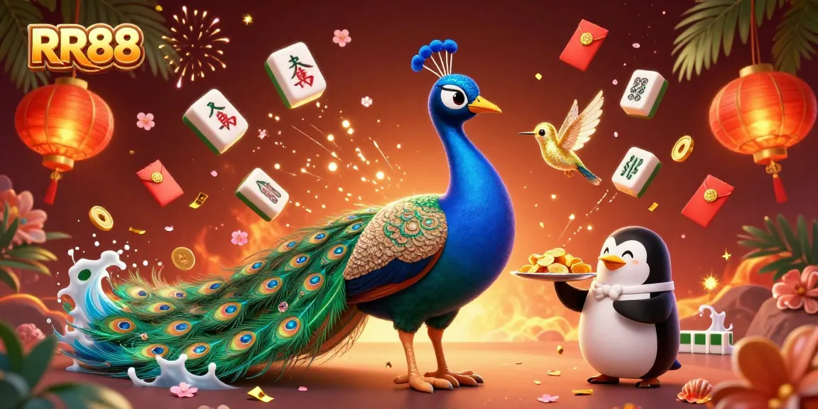 Experience the thrill of RR88 with an exciting scene packed with vibrant casino elements and characters.