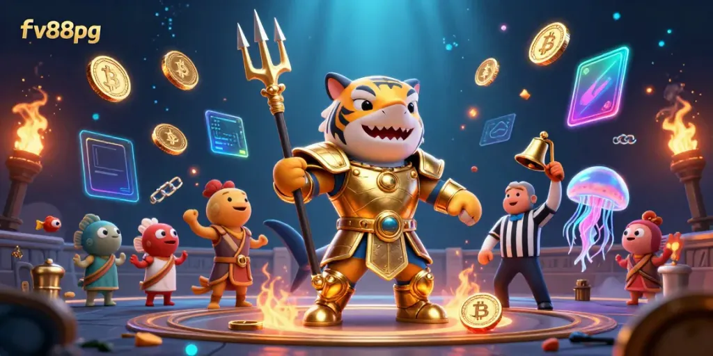 Experience thrilling gameplay and interaction at fv88pg with vibrant underwater casino elements.