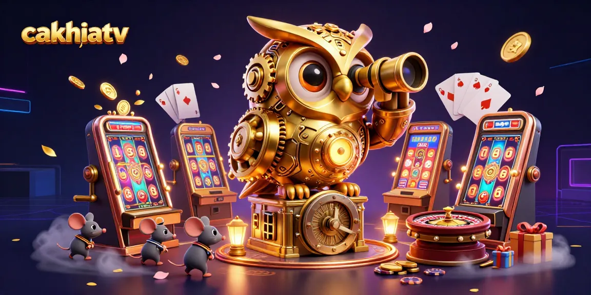 Experience thrilling casino action with cakhiatv's engaging characters in this vibrant illustration.