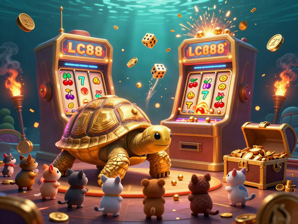 Experience the thrilling world of LC88 with golden tortoise pinball machines and jackpot slots.