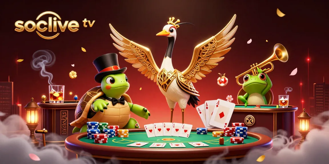 Experience exhilarating gameplay with Socolive TV’s vibrant gambling scene featuring poker and lively characters.