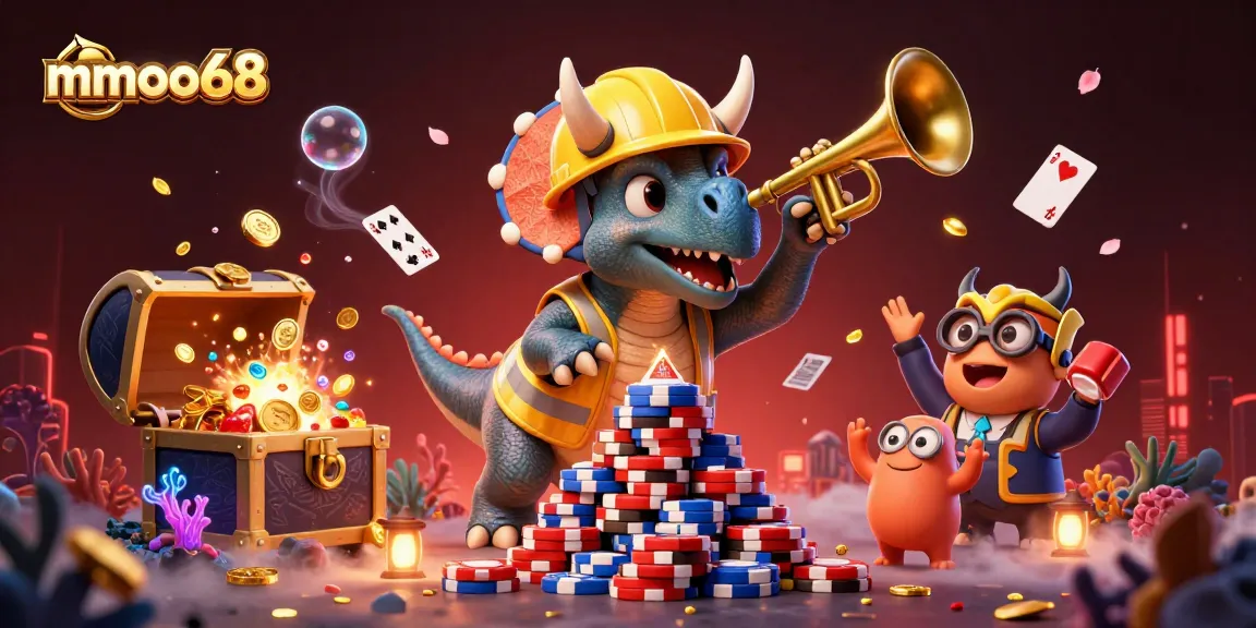 Engage in winning strategies at mmoo68 with dynamic characters celebrating casino adventures.