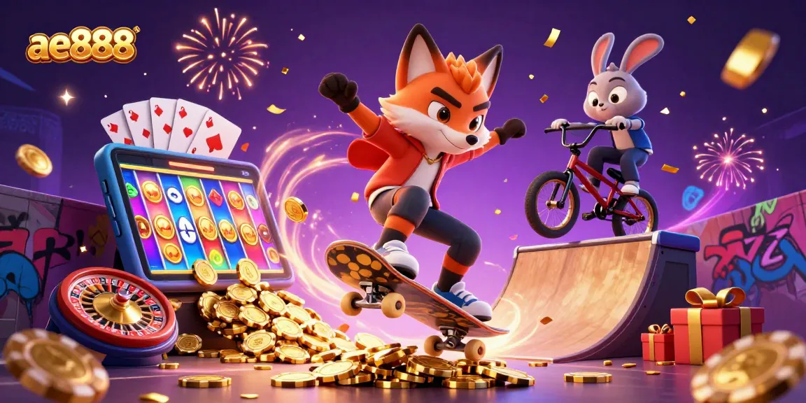 Experience thrilling gameplay at ae888 with lively 3D casino elements and vibrant characters.