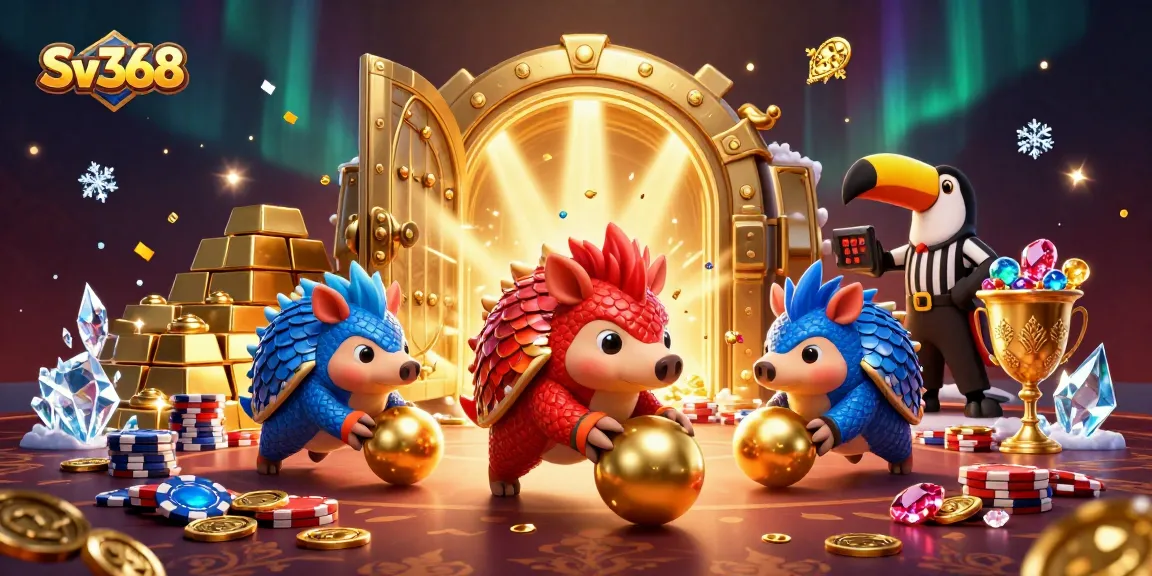 Engage with thrilling gameplay at Sv368 amidst vivid pangolins and golden treasures.