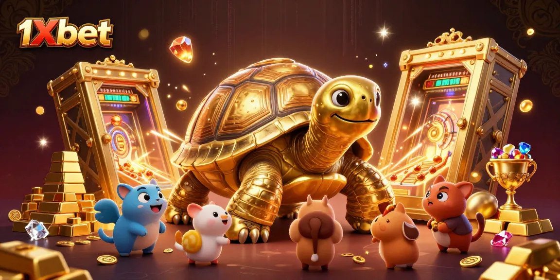 Experience thrilling action at 1xbet with cartoon characters enjoying a vibrant casino scene.