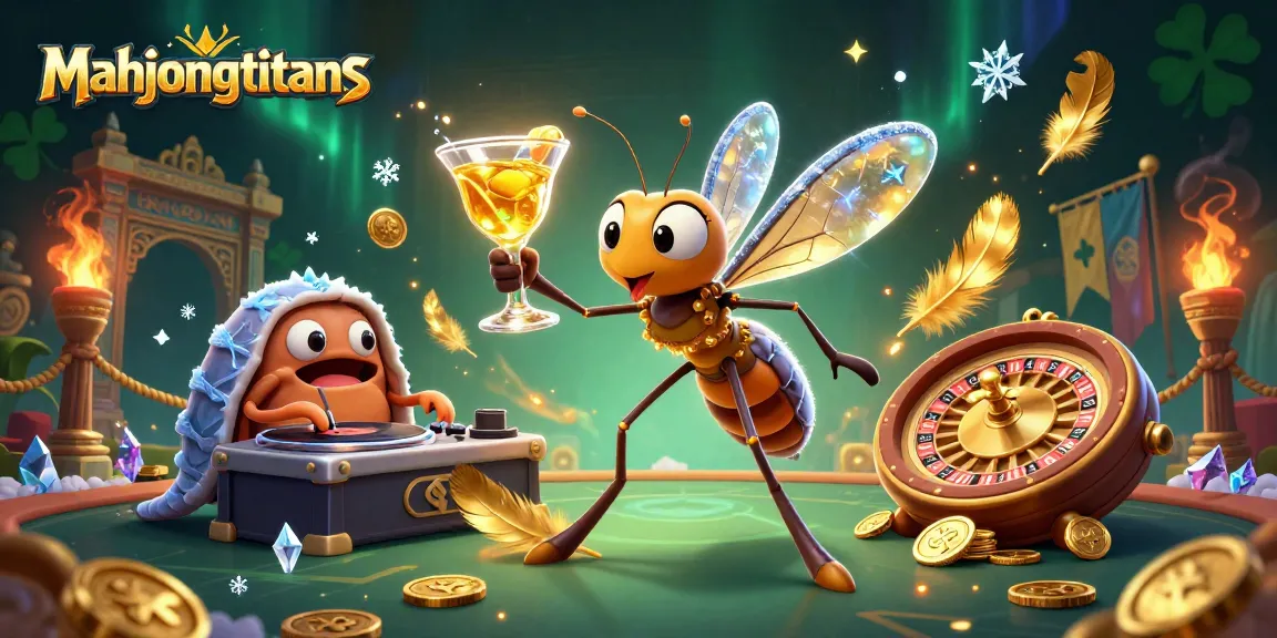Experience mahjongtitans in a vibrant casino scene with engaging characters and dynamic elements.