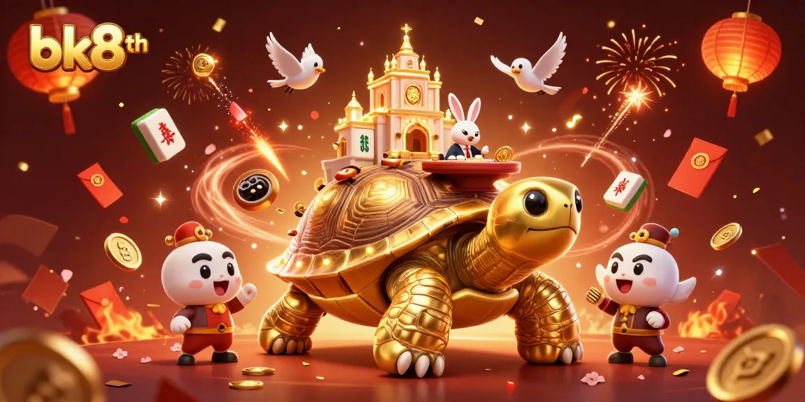 Experience thrilling gaming with bk8th’s 3D digital casino scene, featuring dynamic elements.