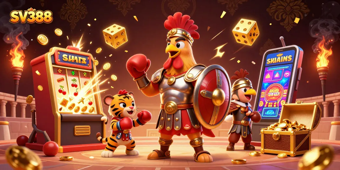 Experience SV388's thrilling gladiator-themed gambling action with vibrant 3D arcade elements.