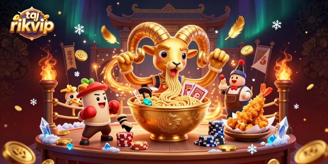 Experience the vibrant world of tải rikvip with a dynamic 3D illustration featuring casino-themed characters.