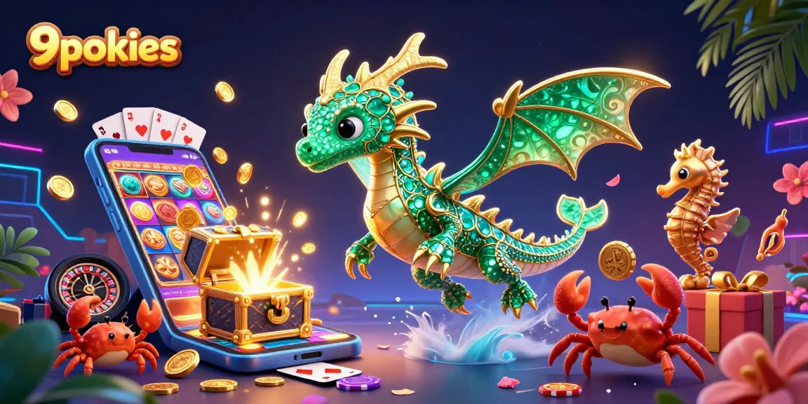 Experience the thrill of 9pokies with vibrant slot games and dynamic sea creatures.