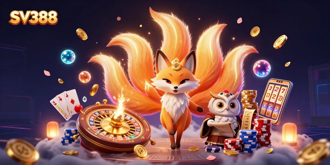 Spin the roulette and win big at SV388 with our vibrant gaming spirit illustration