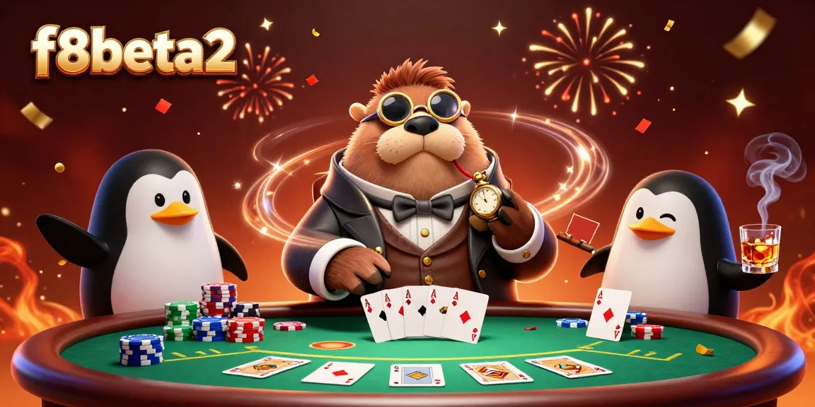 Play at the vibrant f8beta2 underwater poker table featuring unique 3D characters.
