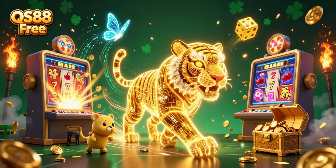 Experience excitement at QS88 Free with a vibrant digital casino and jackpot scene featuring playful energy.