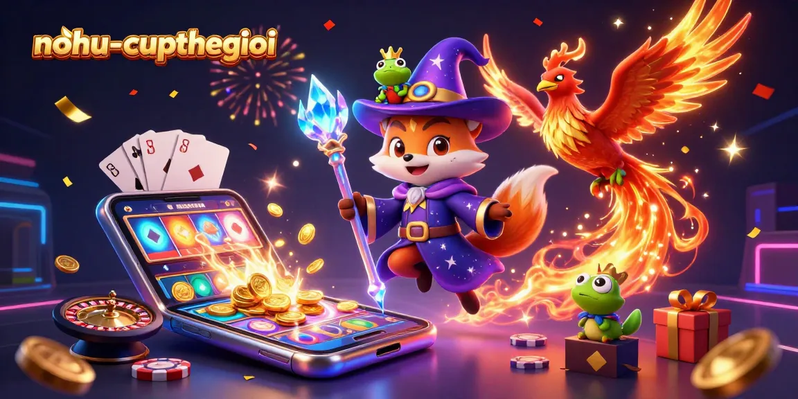 Nohu-cupthegioi offers immersive casino thrills with a wizard fox, phoenix, and magical gaming elements.