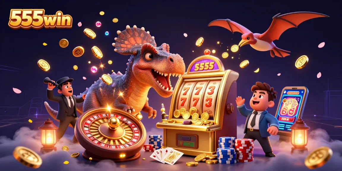 Experience big wins at 555win with dramatic casino scenes of characters in action!