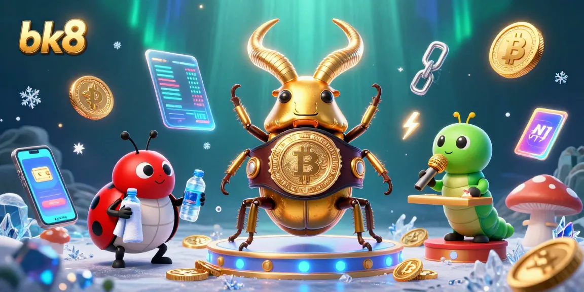 Experience the dazzling bk8 casino atmosphere with exciting crypto elements and colorful characters in action.
